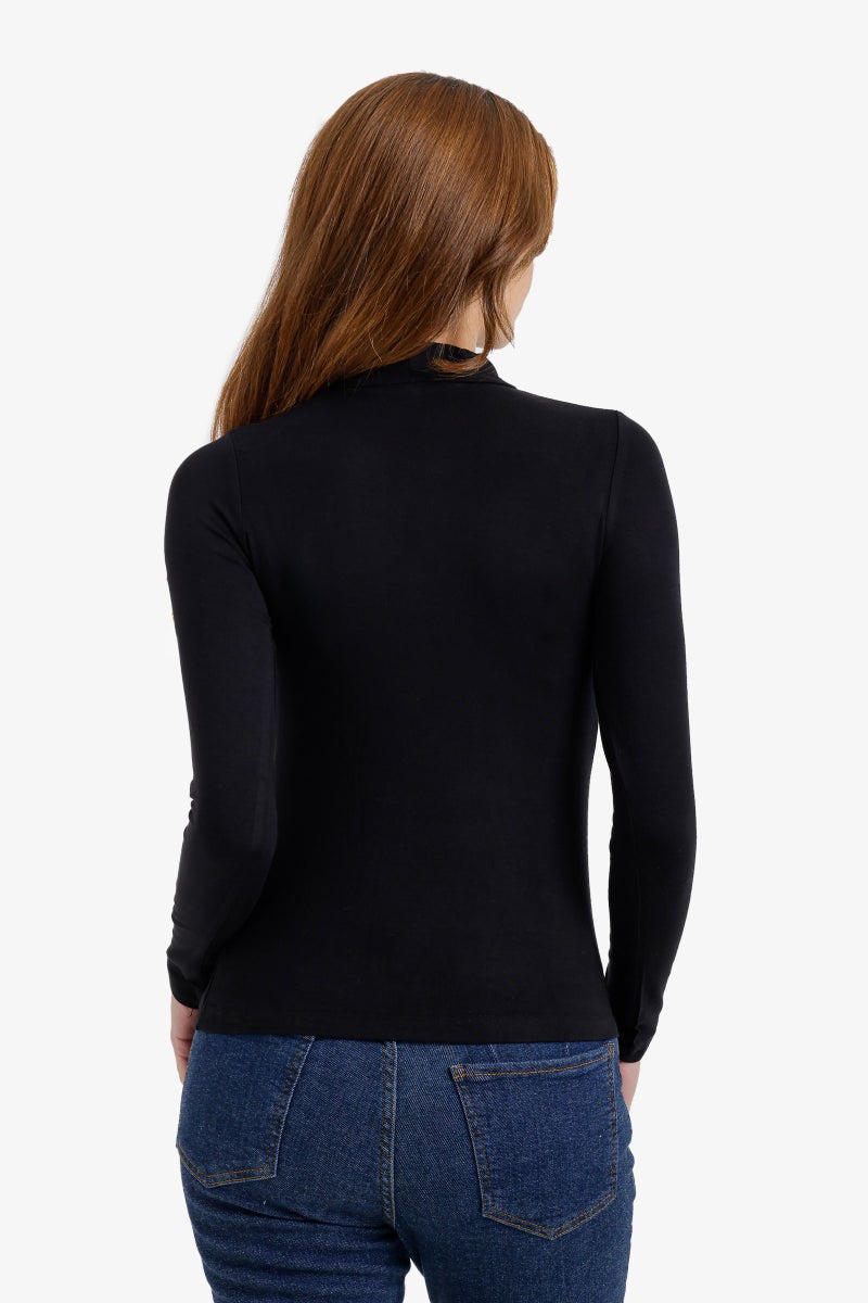 Carina Long Sleeve Basic Top - Image 4